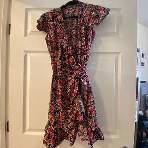 Floral wrap dress